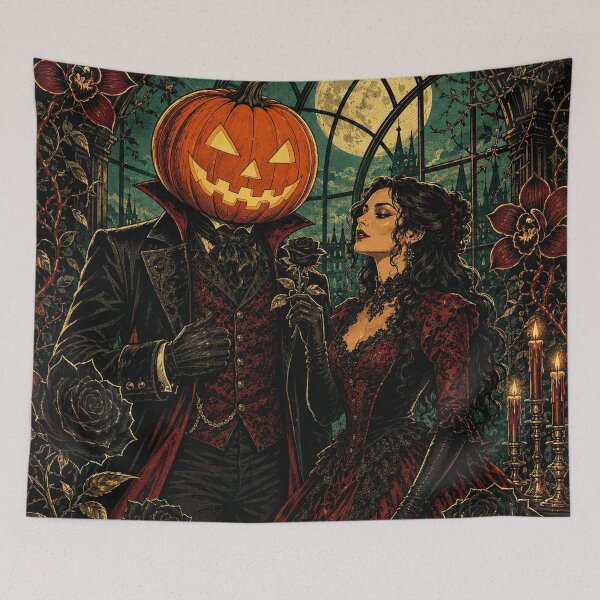 Item preview, Headless Horseman Moonlit Greenhouse - Gothic Romance Art  designed and sold by TheHorsemanRidesAgain.