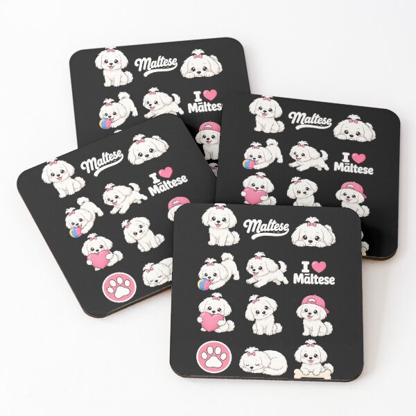 Item preview, Cute Maltese stickers and apparel design designed and sold by rafaeltto.