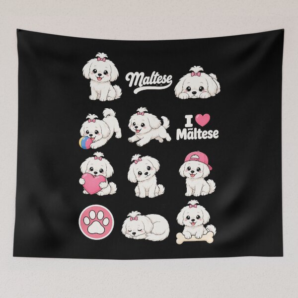 Item preview, Cute Maltese stickers and apparel design designed and sold by rafaeltto.