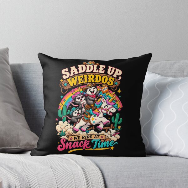 Item preview, Saddle Up Weirdos – Funny Possum Unicorn Snack Time designed and sold by Kawaii-n-Spice.