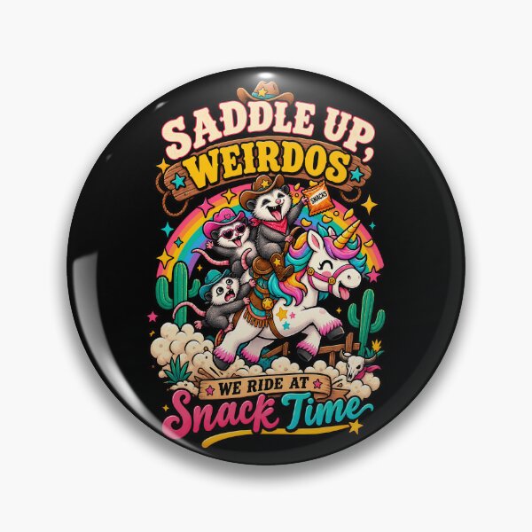 Item preview, Saddle Up Weirdos – Funny Possum Unicorn Snack Time designed and sold by Kawaii-n-Spice.