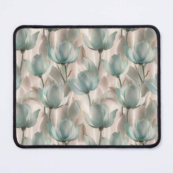 Item preview, Serene blue lotus flowers elegantly intertwined in a delicate pastel setting designed and sold by MiraCleAI.