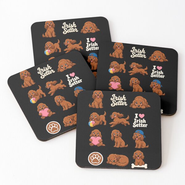 Item preview, Cute Irish Setter stickers and apparel design designed and sold by rafaeltto.