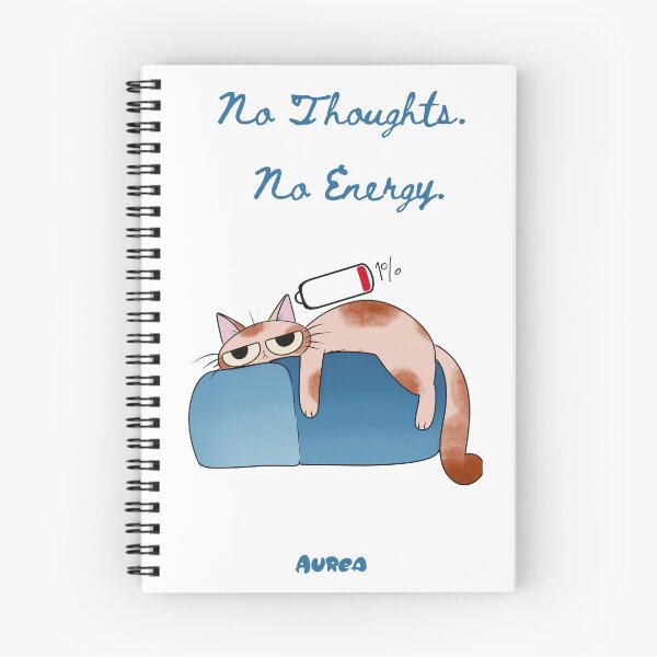 Item preview, No Thoughts No Energy Sleepy Cat designed and sold by HouseOfAurea.