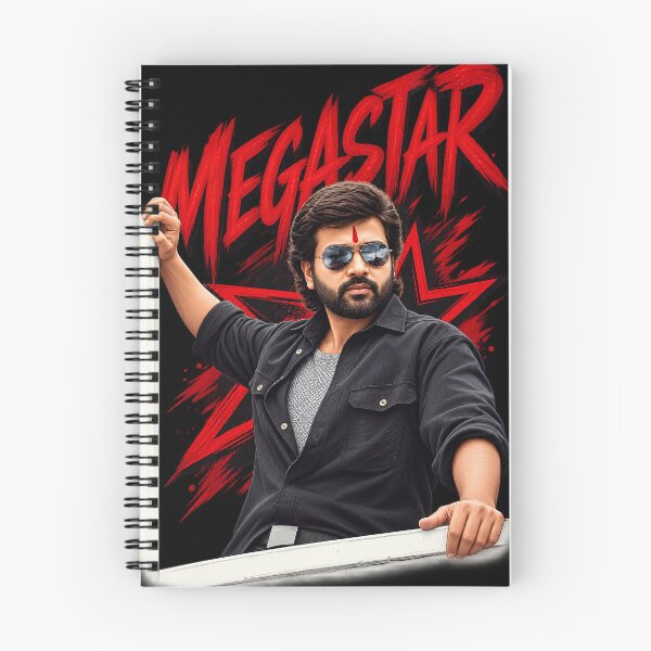 Item preview, Megastar Chiranjeevi Fan Art | Chiranjeevi Mass Hero Red Black Poster Design designed and sold by lexxclothing.