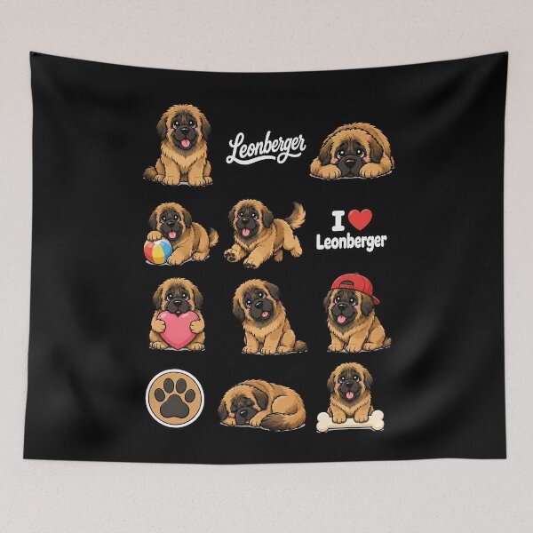 Item preview, Cute Leonberger stickers and apparel design designed and sold by rafaeltto.