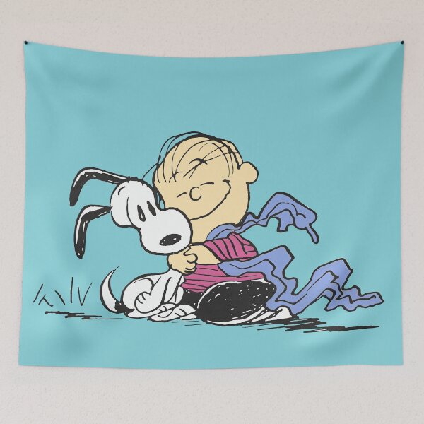 Item preview, Linus and Snoopy Hugging designed and sold by Schulz Lightprint Studio.