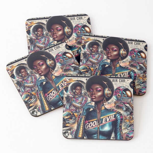 Item preview, Afro Spacewoman Headphones Zipper Suit designed and sold by Voodoo Store Paranormal Collections.