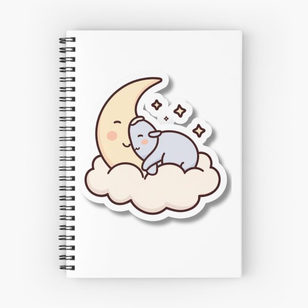 Item preview, Slow Down – Sleeping Moon on Cloud Cozy Self Care Sticker designed and sold by Busybeesfinds.