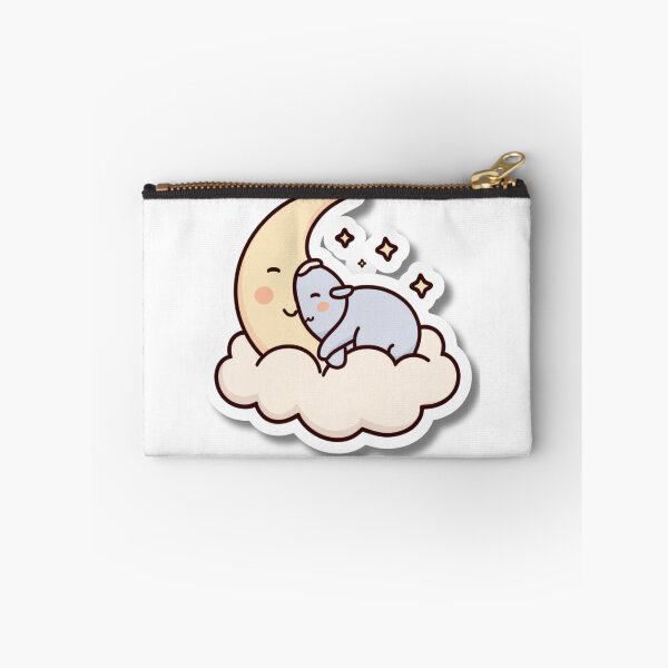 Item preview, Slow Down – Sleeping Moon on Cloud Cozy Self Care Sticker designed and sold by Busybeesfinds.