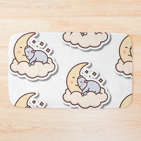 Item preview, Slow Down – Sleeping Moon on Cloud Cozy Self Care Sticker designed and sold by Busybeesfinds.