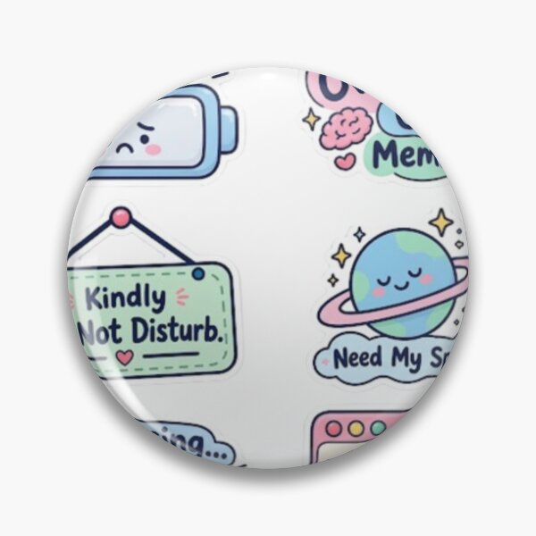 Item preview, Mental Health Introvert Social Battery Sticker Pack designed and sold by musabadam2013.