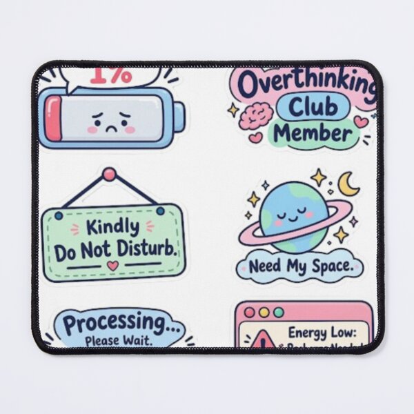 Item preview, Mental Health Introvert Social Battery Sticker Pack designed and sold by musabadam2013.