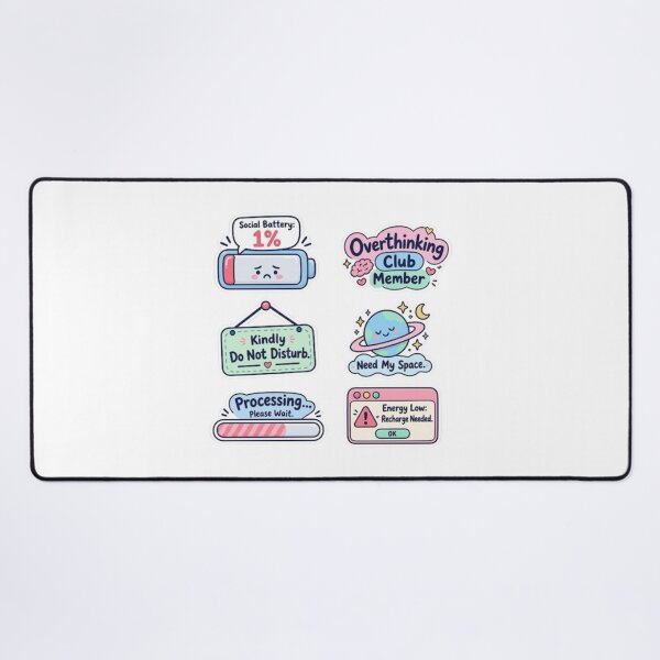 Item preview, Mental Health Introvert Social Battery Sticker Pack designed and sold by musabadam2013.
