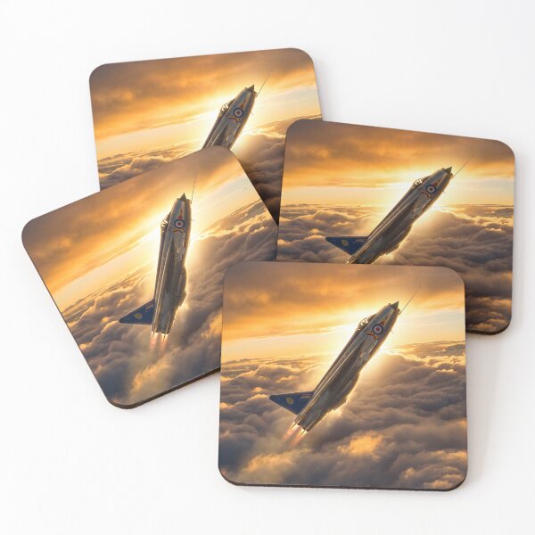 Item preview, Lightning Jet Golden Sunset Climb Illustration designed and sold by Airpower Art.