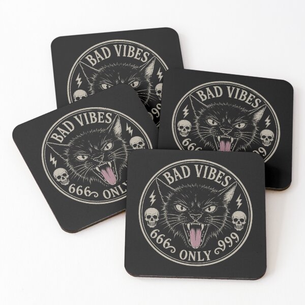 Item preview, Bad Vibes Only Gothic Black Cat designed and sold by bobcatmarty.