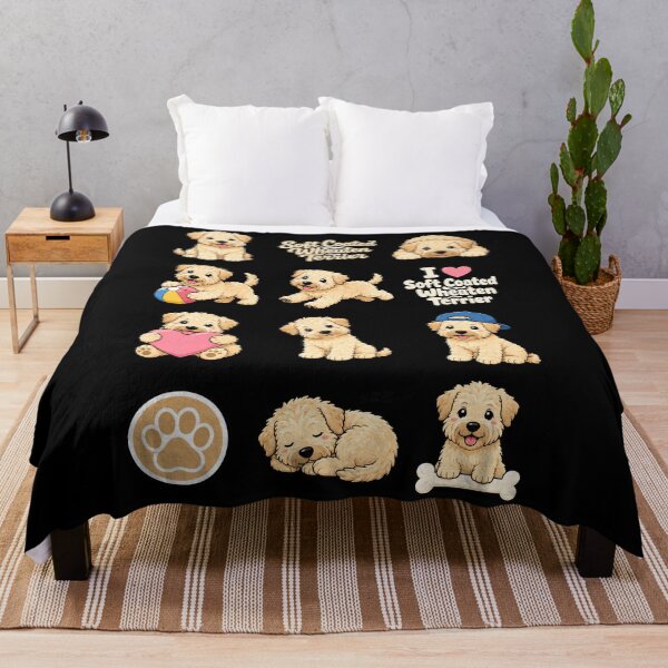 Item preview, Cute Soft Coated Wheaten Terrier stickers and apparel design designed and sold by rafaeltto.
