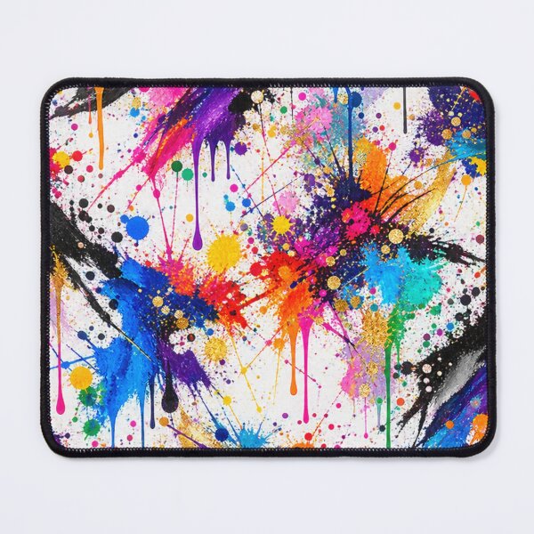 Item preview, Rainbow Drip Splatter Action Abstract Art designed and sold by THE SPLATTERED HAUS BY SAGE BANKS.
