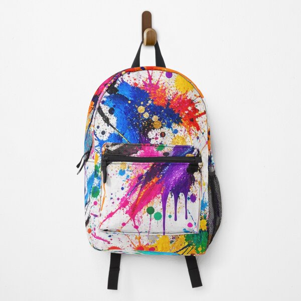 Item preview, Rainbow Drip Splatter Action Abstract Art designed and sold by THE SPLATTERED HAUS BY SAGE BANKS.