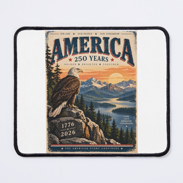Item preview, America 250: Eagle Over the Mountain Lake designed and sold by aishow.