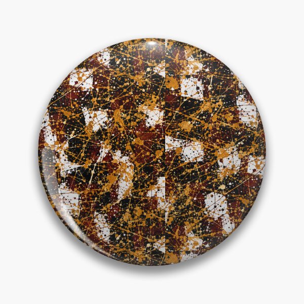 Item preview, Gilded Plaid Splatter Action Abstract Art designed and sold by THE SPLATTERED HAUS BY SAGE BANKS.