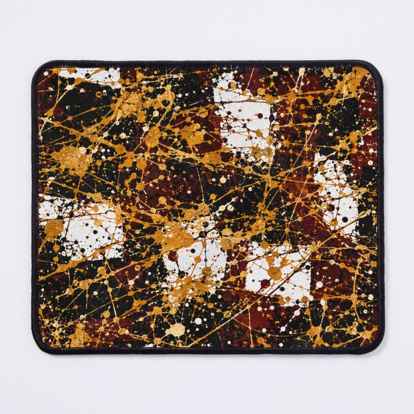 Item preview, Gilded Plaid Splatter Action Abstract Art designed and sold by THE SPLATTERED HAUS BY SAGE BANKS.