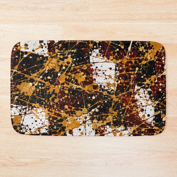 Item preview, Gilded Plaid Splatter Action Abstract Art designed and sold by THE SPLATTERED HAUS BY SAGE BANKS.