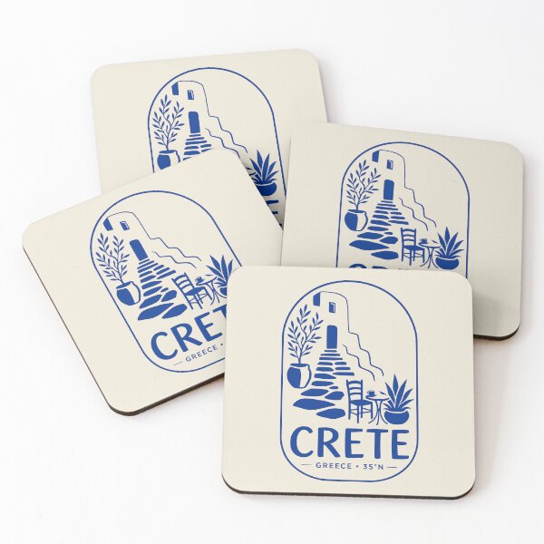 Item preview, Crete Greece Blue Line Art Travel Souvenir designed and sold by MavtM.