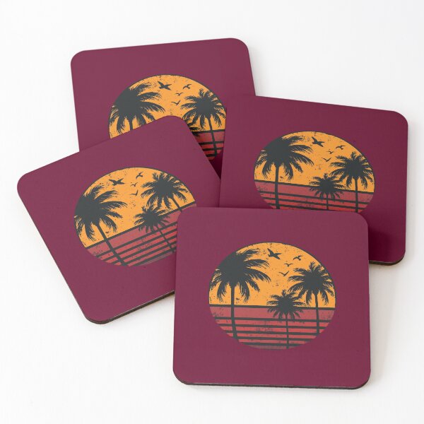 Item preview, Tropical Sunset Palm Trees Retro Vintage Beach Sunset Design designed and sold by mrworld000.