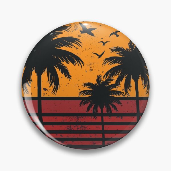 Item preview, Tropical Sunset Palm Trees Retro Vintage Beach Sunset Design designed and sold by mrworld000.