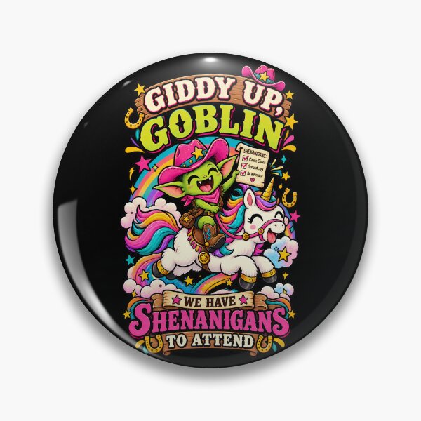 Item preview, Giddy Up Goblin – Funny Goblin Cowboy Shenanigans designed and sold by Kawaii-n-Spice.