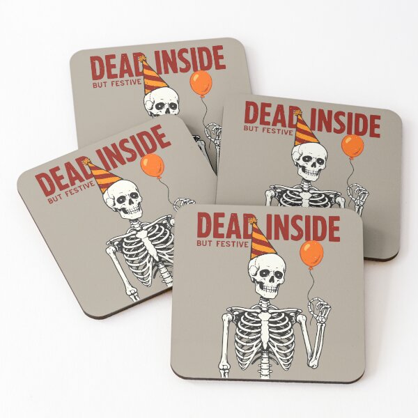 Item preview, Sarcastic Skeleton Dead Inside But Festive designed and sold by MagicTheDog.