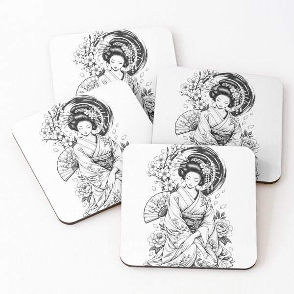 Item preview, Geisha Girl in a Garden designed and sold by MackandTeez.
