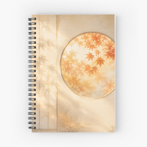 Item preview, Round Window Autumn Glow Poster | Japanese Maple Window Wall Art designed and sold by LuminaKage.