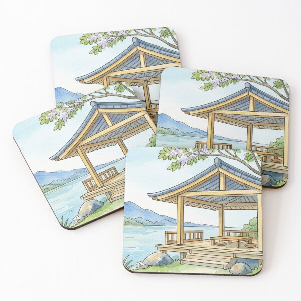 Item preview, Lakeside Pavilion Wisteria Mountain View designed and sold by Dreamic.Art.