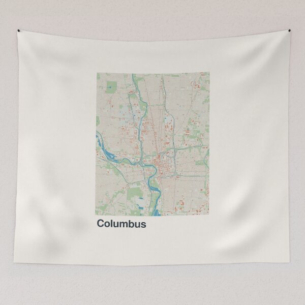 Item preview, Columbus Minimalistic Map Art designed and sold by MapsNerd.