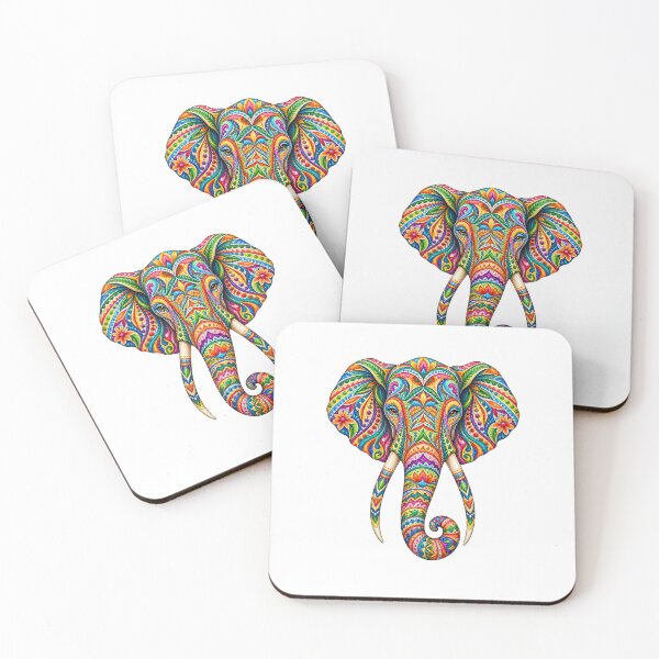 Item preview, Colorful Ornamental Elephant designed and sold by PeanutGalSean.