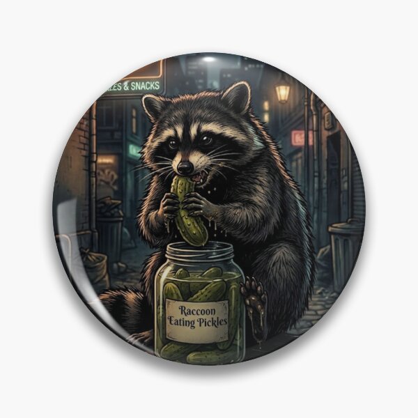 Item preview, Raccoon Eating Pickles  designed and sold by Zbixu.