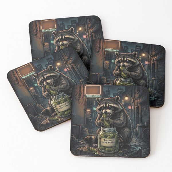 Item preview, Raccoon Eating Pickles  designed and sold by Zbixu.