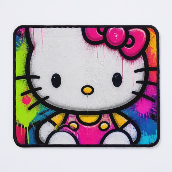 Item preview,  Hello Kitty. Cute Anime Cat Graffiti Neon Paint Splatter Pop Art designed and sold by AgnesB77.