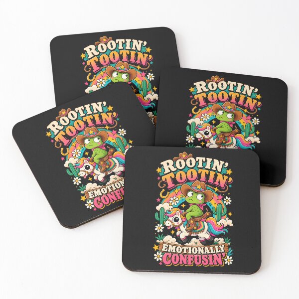 Item preview, Rootin’ Tootin’ Emotionally Confusin’ – Funny Frog Cowboy designed and sold by Kawaii-n-Spice.
