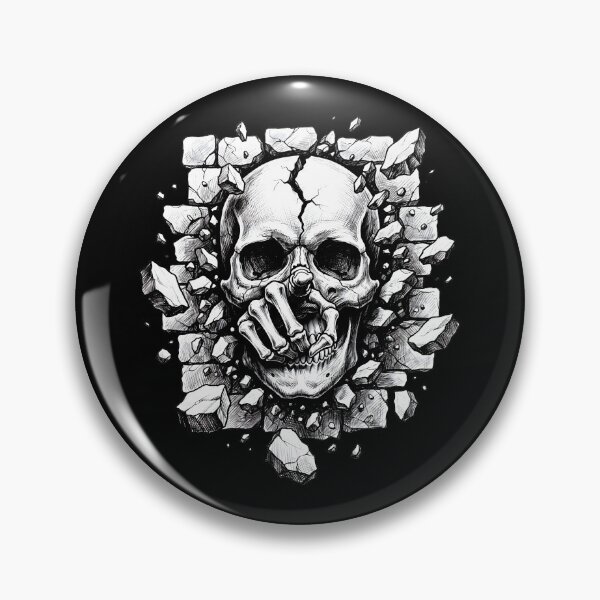 Item preview, Pointing Skeleton Skull – Gothic Dark Art. designed and sold by MyHappyArtShop.