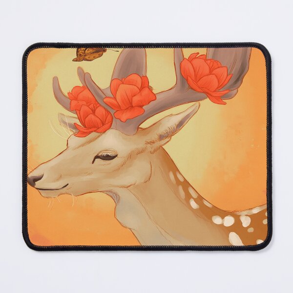 Item preview, Deer With Flowers Butterfly Woodland Nature Lover designed and sold by AdairArden.