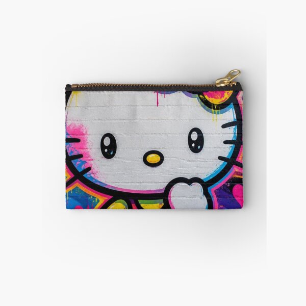 Item preview, Neon Harajuku Kitten Street Art Hearts and Stars Design designed and sold by AgnesB77.
