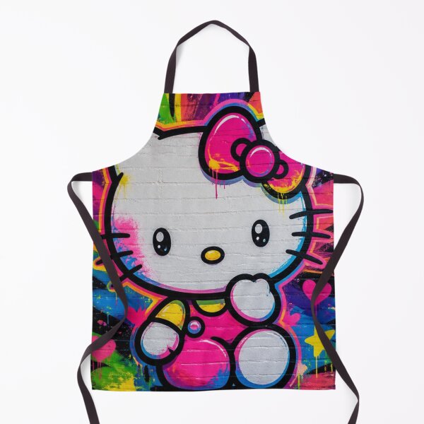 Item preview, Neon Harajuku Kitten Street Art Hearts and Stars Design designed and sold by AgnesB77.