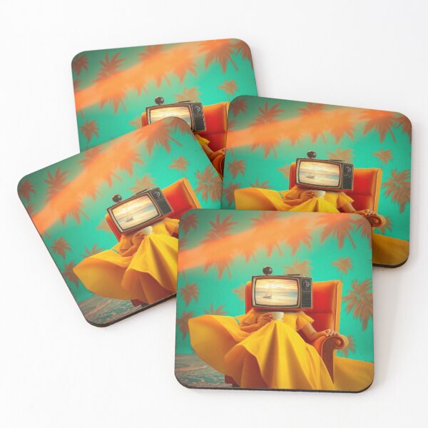 Item preview, Retro Television Tropical Surreal Cinema Movie Poster designed and sold by Cine8.