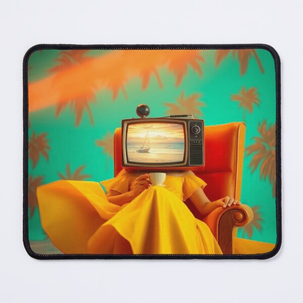 Item preview, Retro Television Tropical Surreal Cinema Movie Poster designed and sold by Cine8.