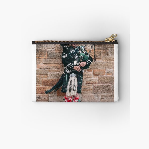 Item preview, Traditional Scottish bagpiper playing in full Highland dress on the Royal Mile designed and sold by Creative photos and art.