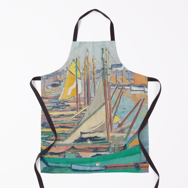 Item preview, Ships in the harbor, Le Port des Sables-d’Olonne nautical maritime landscape painting by Albert Marquet  designed and sold by Jéanpaul  Ferro.