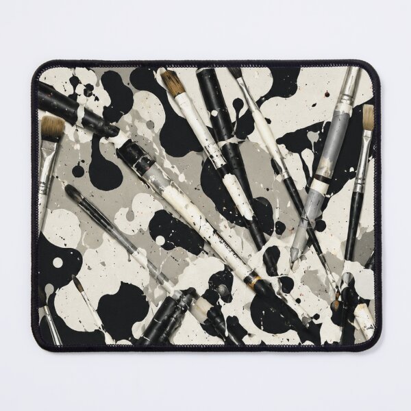 Item preview, Monochrome Brushes and Splatter Mixed Media Art designed and sold by THE SPLATTERED HAUS BY SAGE BANKS.